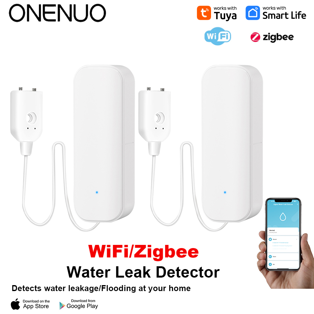 Home Security Services - WiFi/Zigbee 水センサー Tuya 漏水警報洪水漏水検知器スマートホームライフアプリ水警報オーバーフロー警報セキュリティシステム