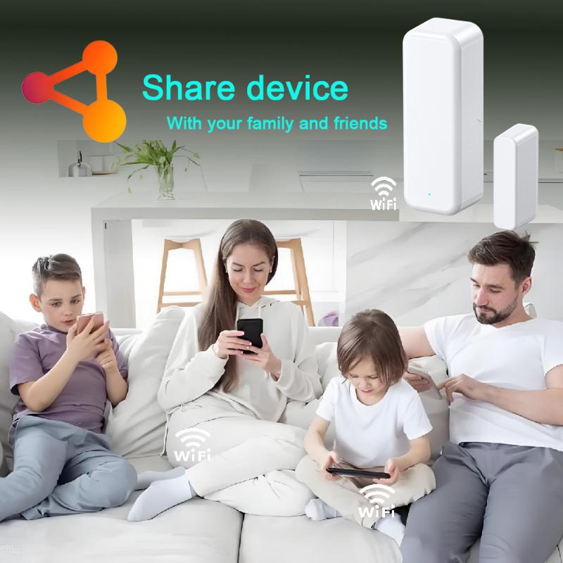 Window Alarm Sensor - スマートミニドアウィンドウセンサー 開閉検知器 アプリ遠隔監視 ドリル不要 ホームオフィスセキュリティアラーム