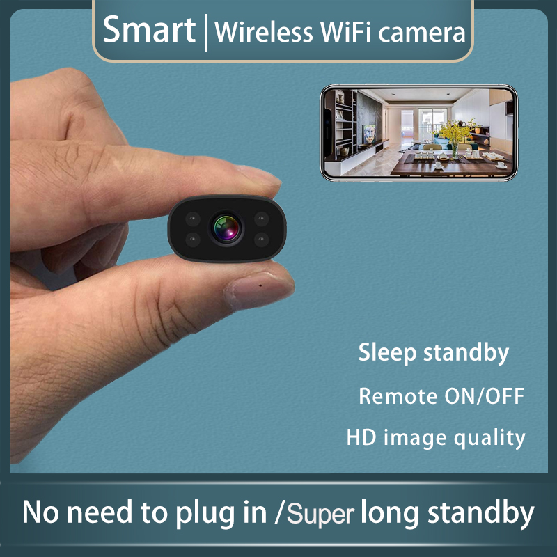 Home Security Recorder - ミニワイヤレスWiFiホームセキュリティカメラ、リモートモニターIPカメラ、スマートスリープスタンバイ、リモートウェイクアップ機能、長時間バッテリー搭載