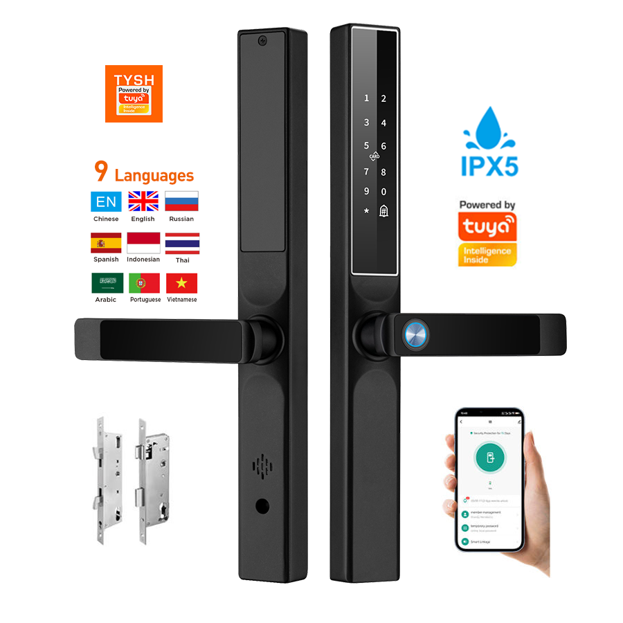 Home Security Services - Tuyaアプリ対応 指紋認証 ドアロック コードカードキー スマートドアロック セキュリティ