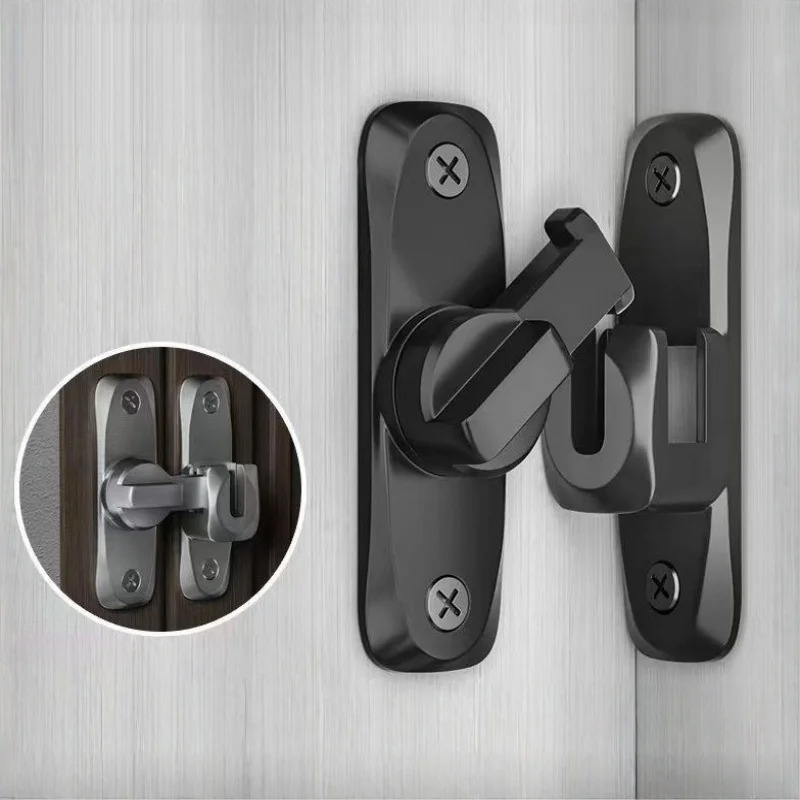 Home Security Firms - 90/180 度フリップドアロック盗難防止スライドドアラッチ小型ゲートハードウェア亜鉛合金セキュリティボルト調整可能なデューティロックプロ