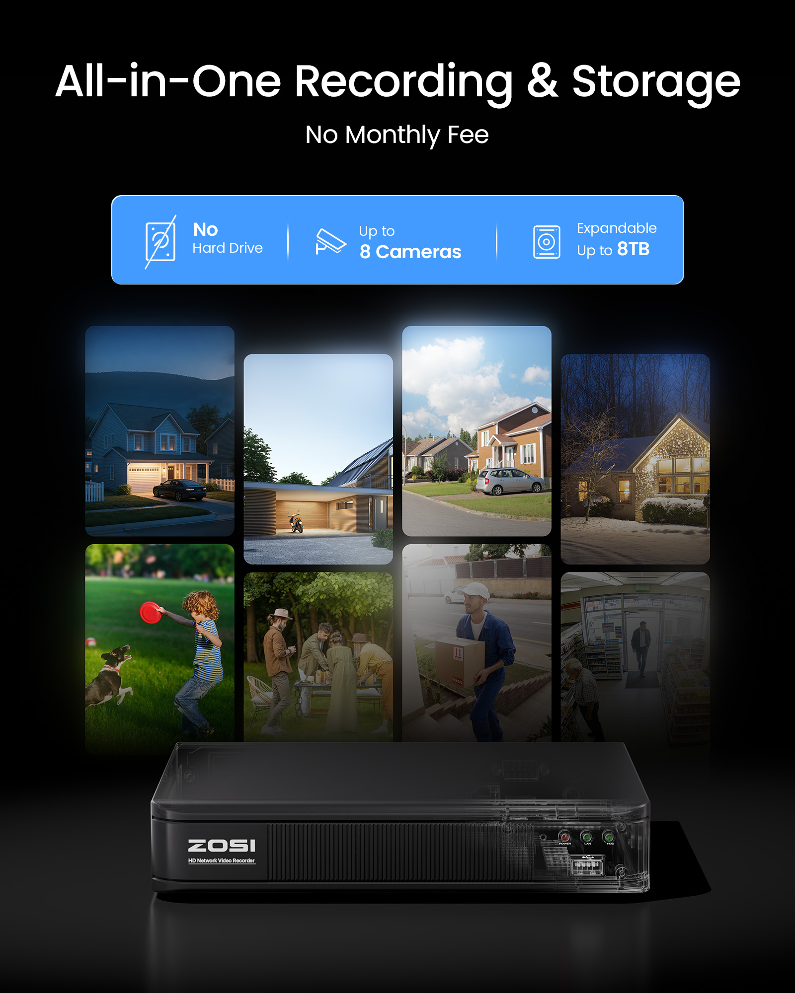 ZOSI 3K Lite 有線CCTVセキュリティカメラシス - Home Security Services のレビューと価格