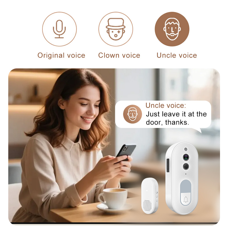Tuya スマートビデオドアベル ワイヤレス 1080P H - Home Security Recorder のレビューと価格