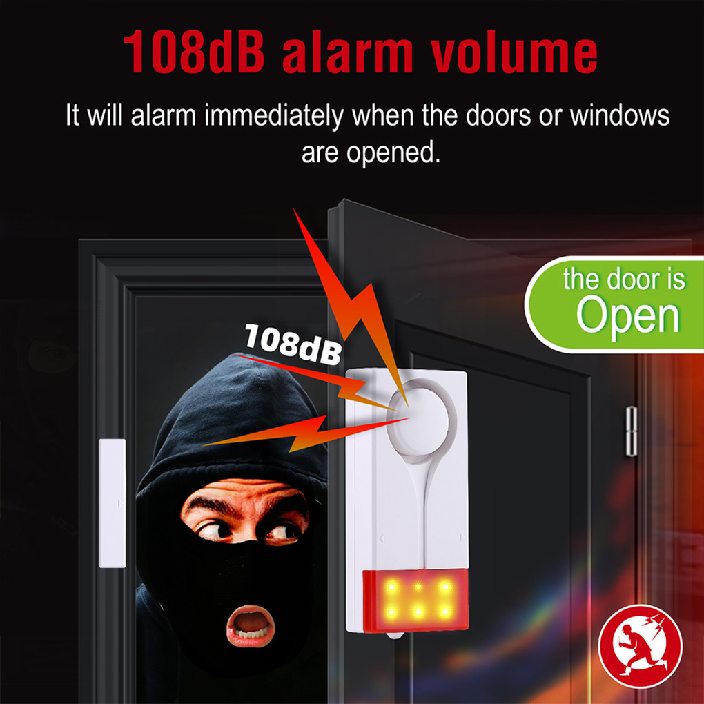 盗難防止アラーム 110db 大音量のドアと窓のアラーム ワ - Window Alarm Sensor のレビューと価格