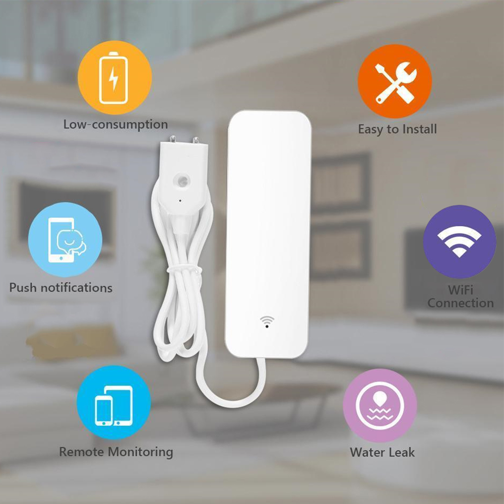 Tuya WiFi 漏水センサー、漏水検知器、Smartli - Home Security Tools のレビューと価格