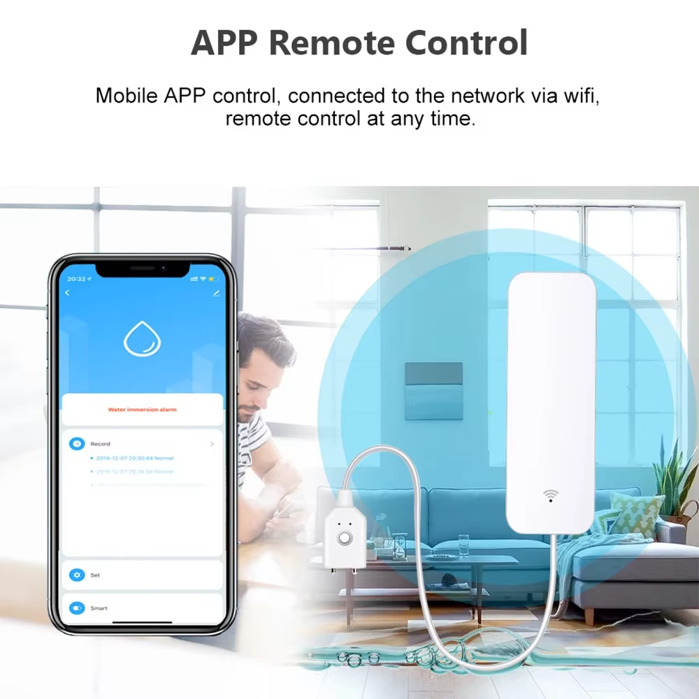 ZigBee WiFi 水漏れセンサー 洪水漏水警報器 Tu - Home Security Tools のレビューと価格