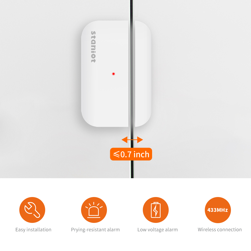 Staniot 5年間の電池寿命接触センサドアと窓オープン/ - Window Alarm Sensor のレビューと価格