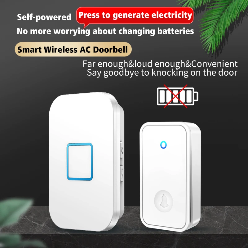 CACAZI 電池不要 防水 ドアベル スマートホーム マイ - Home Security In My Area のレビューと価格