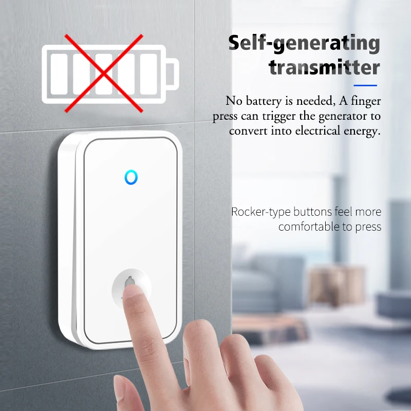 CACAZI 電池不要 防水 ドアベル スマートホーム マイ - Home Security In My Area のレビューと価格