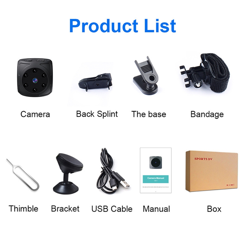 ミニHDカメラ 1080p ポータブル小型ナニーカム ビデオ - Home Security Recorder のレビューと価格