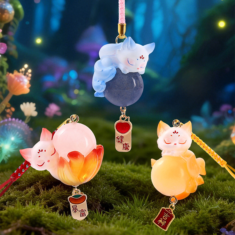 九尾の狐 ブラインドボックス クリスタルペンダント クリエイ - Home Security Box のレビューと価格