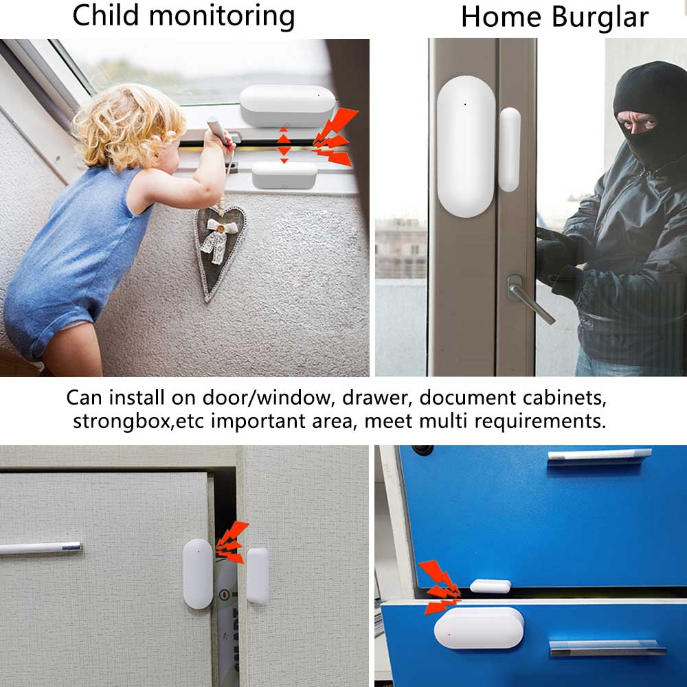 10 個 433MHz ワイヤレスドアセンサースマートアラー - Window Alarm Sensor のレビューと価格