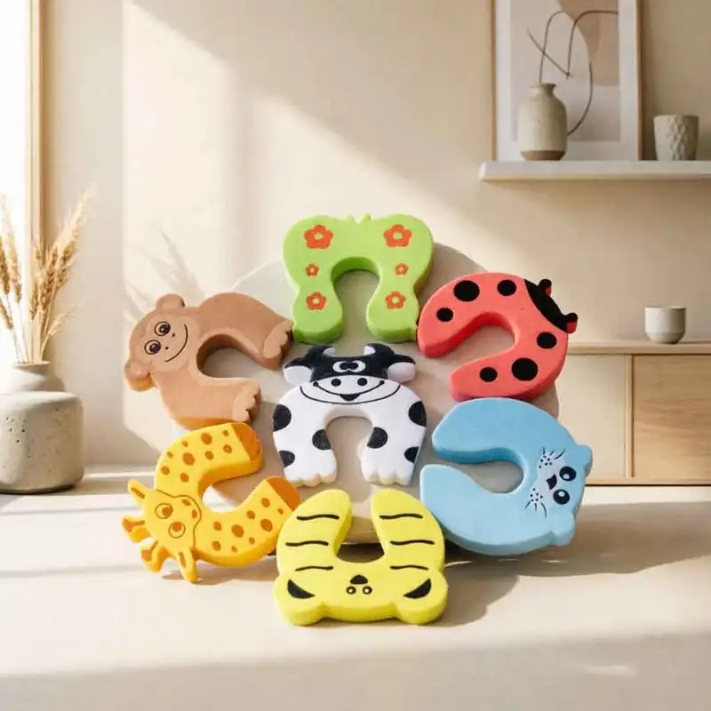 安全な家庭用キッチンクリップドアストッパー、子供用指保護ドア - Home Security Jammers のレビューと価格