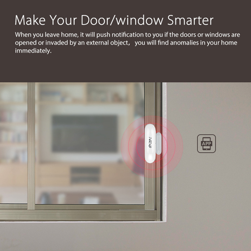 インテリジェントワイヤレスドア磁気検出器アラーム Tuya  - Window Alarm Sensor のレビューと価格
