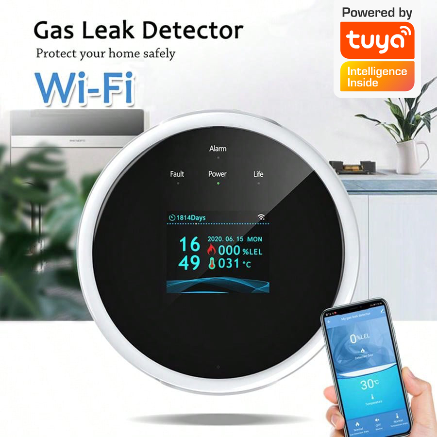 2.4G WiFi ガス警報センサー可燃性ガス検知器は Tu - Home Security Tools のレビューと価格