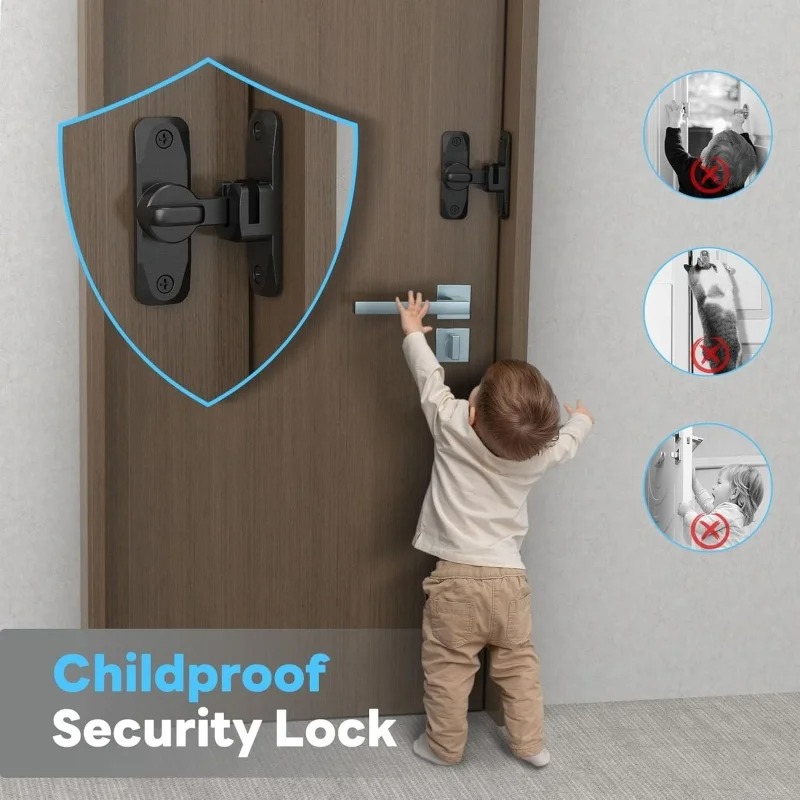 90/180 度フリップドアロック盗難防止スライドドアラッチ - Home Security Firms のレビューと価格