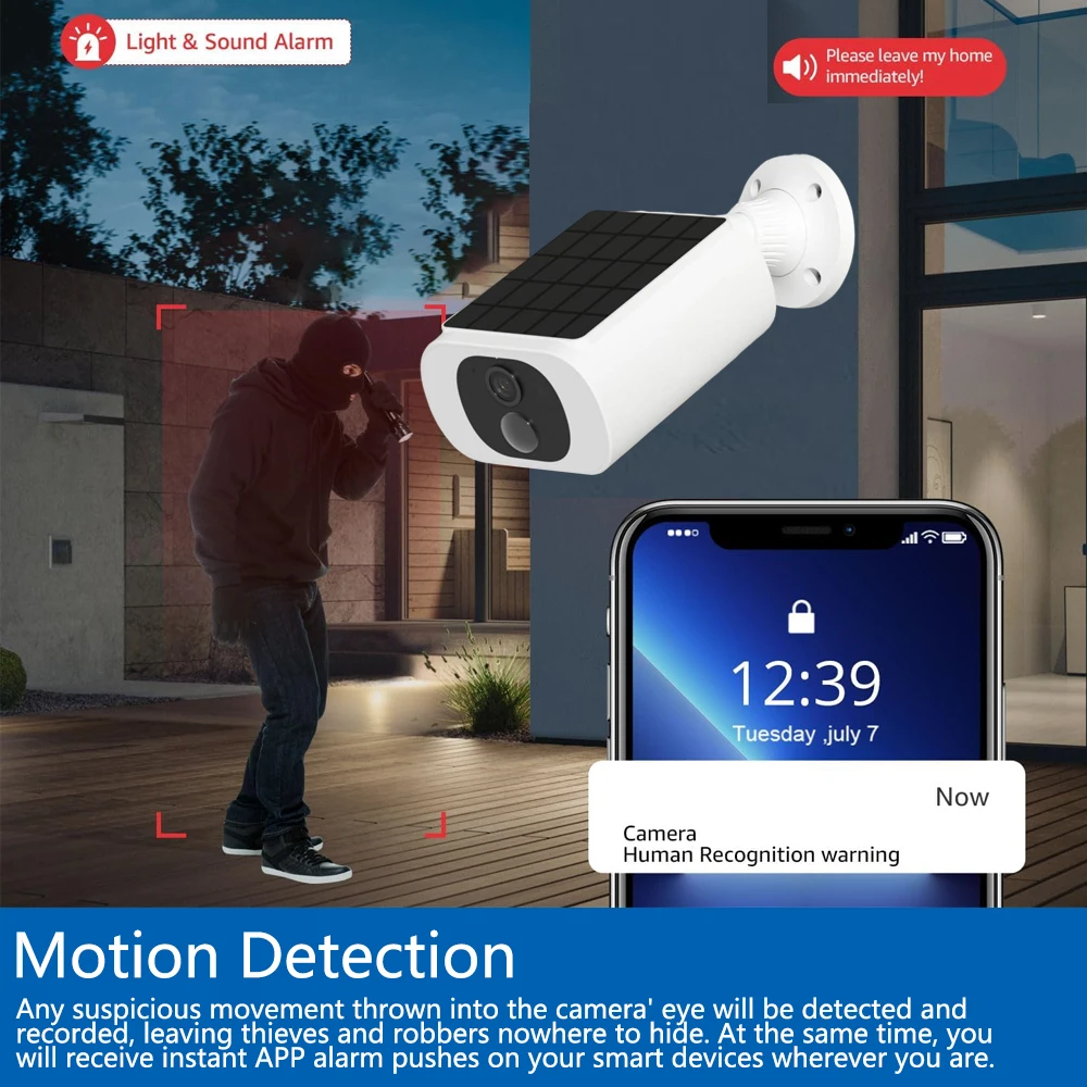 Tuya 5MP ソーラーセキュリティカメラワイヤレス屋外  - Home Security Recorder のレビューと価格